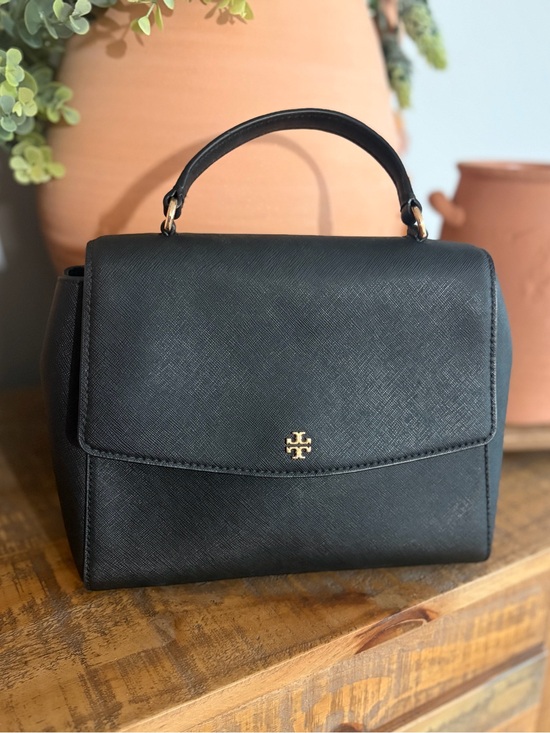 Tory Burch Handbags - Tory Burch Emerson Small Top Handle Satchel Black No Crossbody Strap